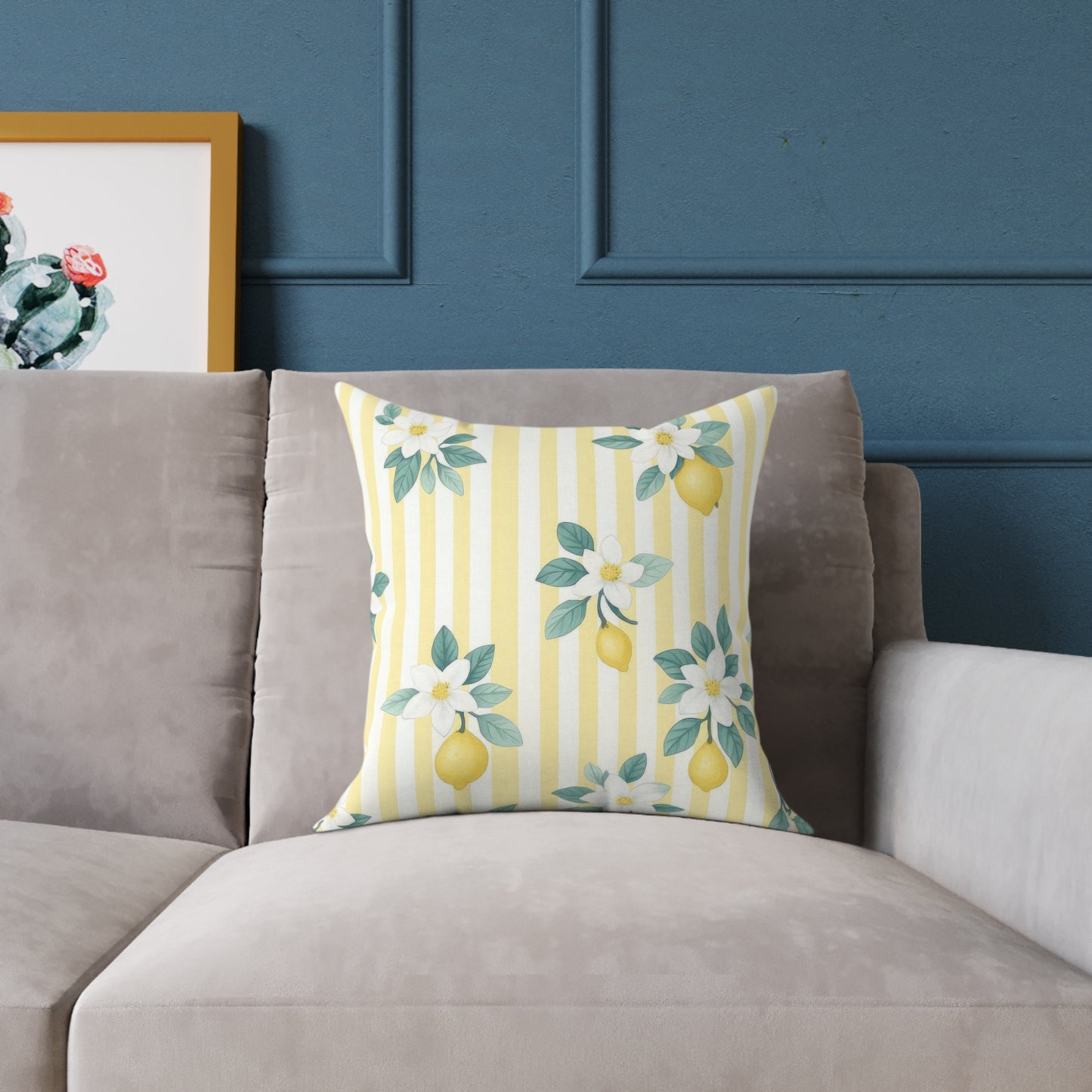 Square Poly Canvas Pillow lemon lovers