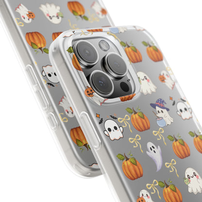 Cute Halloween Flexi Cases | Ghosts & Pumpkins Phone Cover, Spooky Gifts, Fall Decor, Horror Lovers, October Celebration