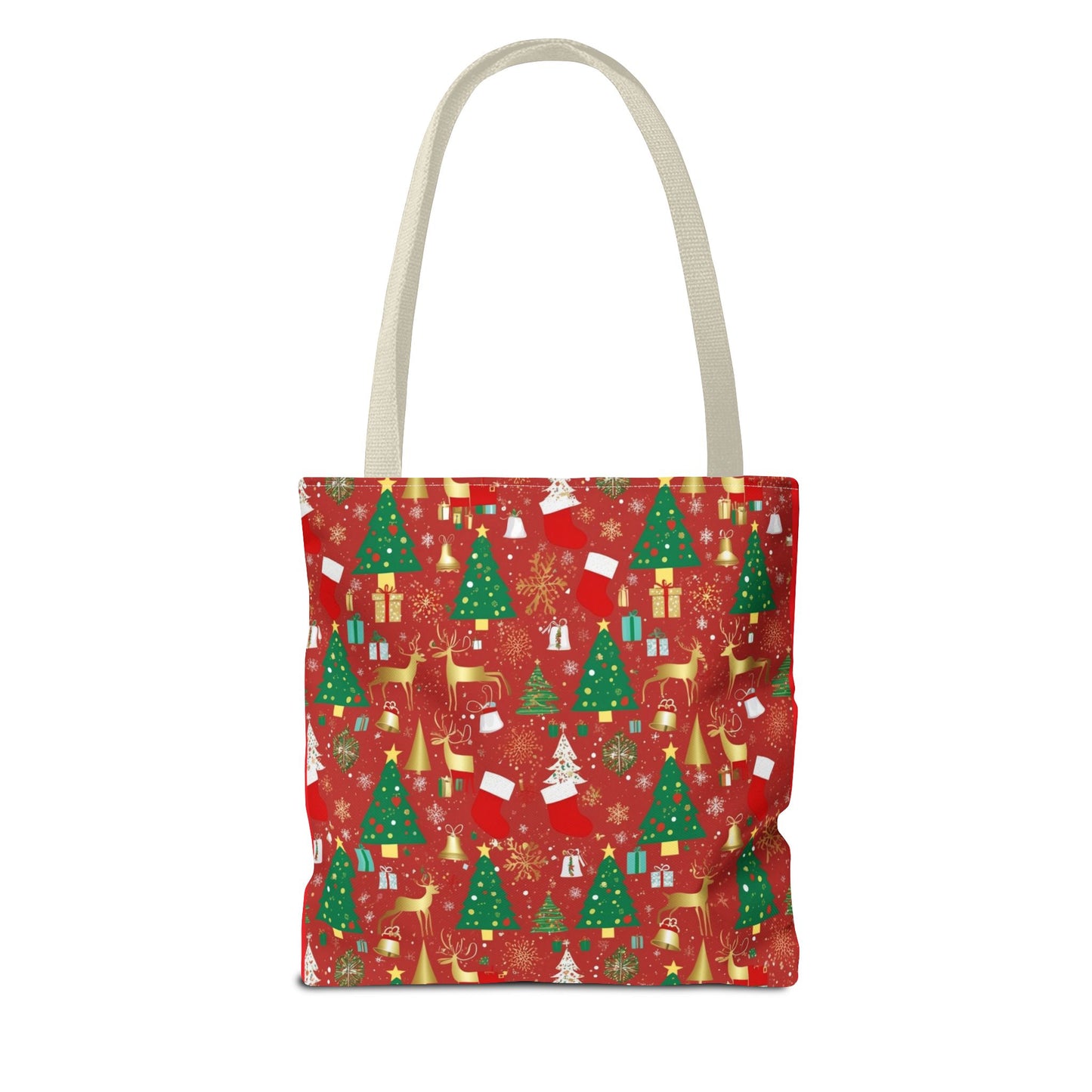 Festive Christmas Tote Bag - Holiday Shopping, Gift Bag, Reusable Tote for Merry Gatherings, Christmas Parties, Santa Lovers