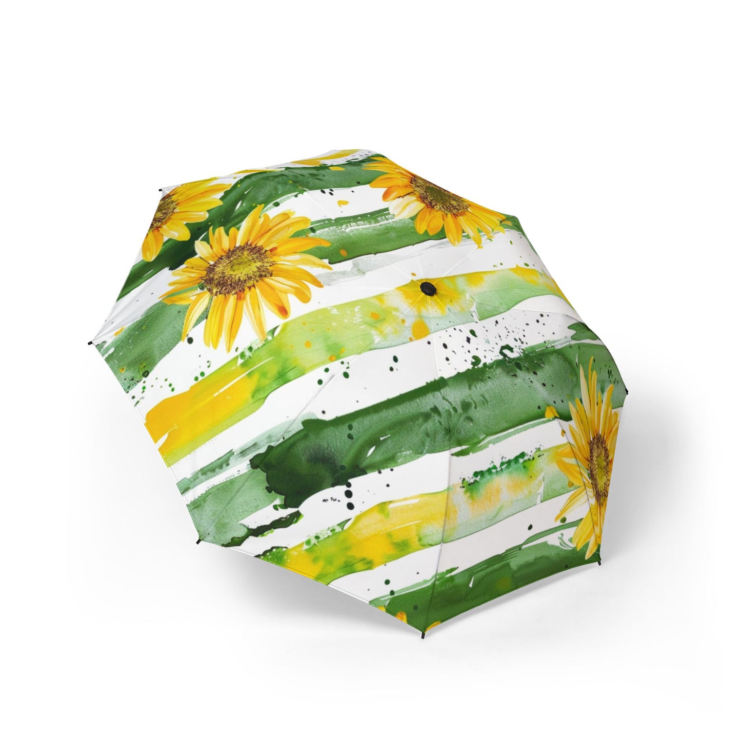 Sunflower Foldable Umbrella — Semi-Automatic Compact Rain Parasol