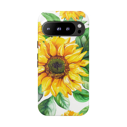 Sunflower Tough Phone Case — Bright Floral Protective Cover