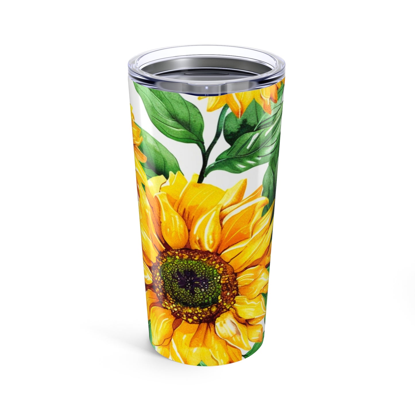 Sunflower 20oz Tumbler – Insulated Floral Travel Cup