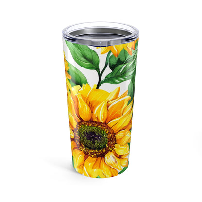 Sunflower 20oz Tumbler – Insulated Floral Travel Cup