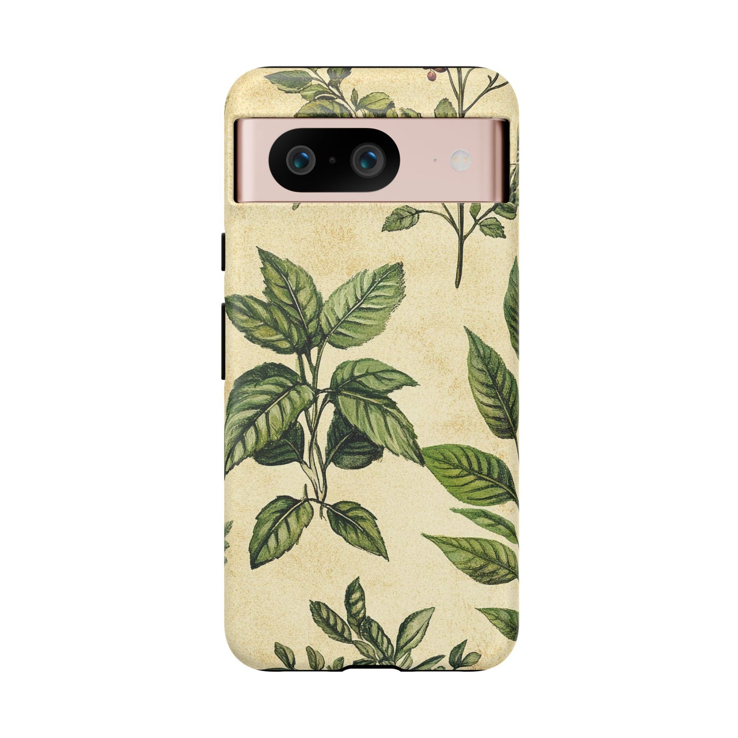 Botanical Leaves Tough Phone Case — Vintage Green Plant Print