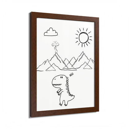 Playful Dinosaur wall art , Kids Room Decor, Nursery Wall Art, Gift for Dinosaur Lovers,  Children's Art