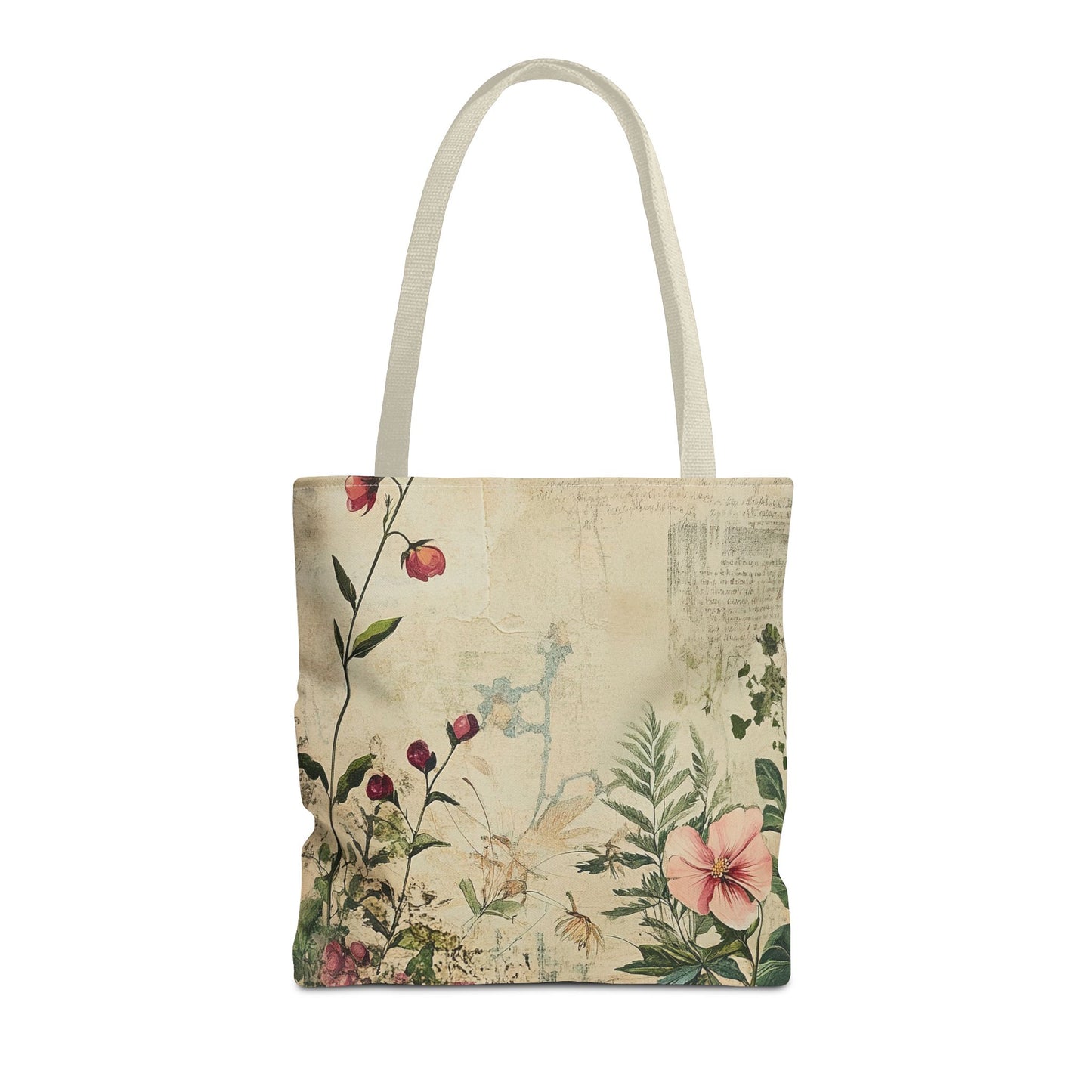 Vintage Floral Tote Bag — Botanical Garden Print AOP