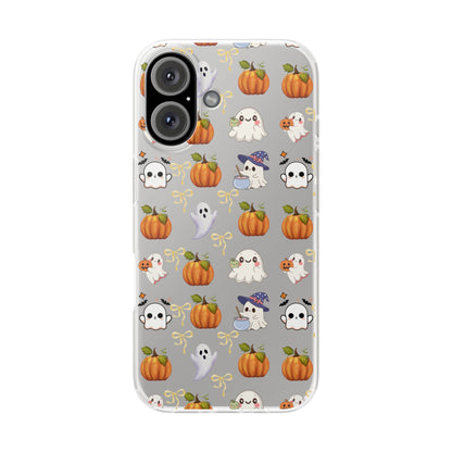Cute Halloween Flexi Cases | Ghosts & Pumpkins Phone Cover, Spooky Gifts, Fall Decor, Horror Lovers, October Celebration