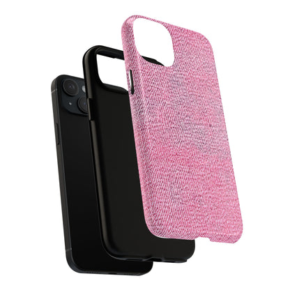 Pink Textured Tough Magnetic Phone Case — Durable Magnetic Snap-On iPhone Cover