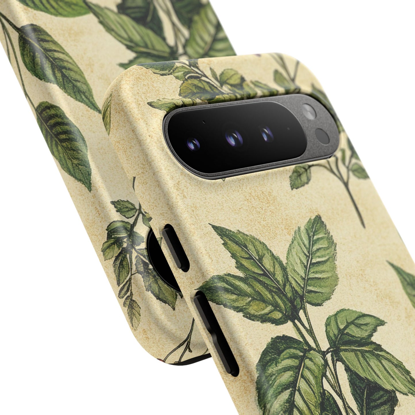 Botanical Leaves Tough Phone Case — Vintage Green Plant Print