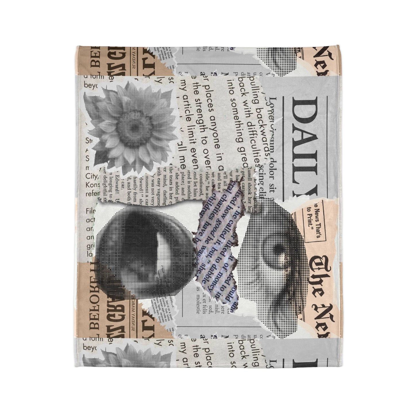 Artistic Polyester Blanket with Newspaper Design, Cozy Throw Blanket for Home Decor, Unique Gift for Art Lovers, Soft Bedspread, Warm [...]