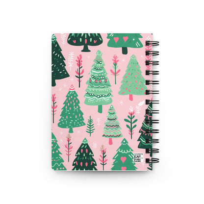 Festive Tree Spiral Bound Journal,Perfect Gift For Holidays .