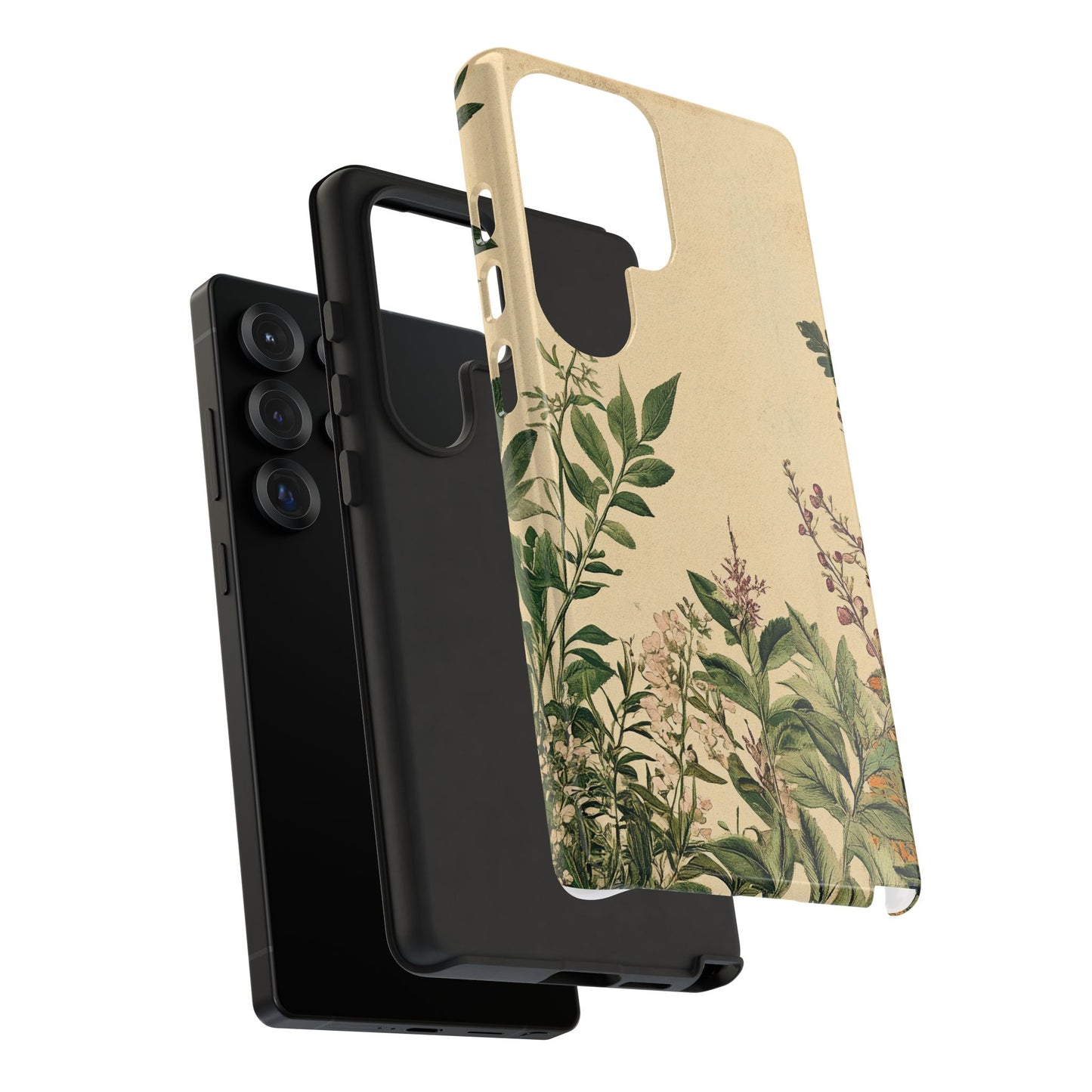 Floral Vintage Tough Case – Botanical Protective Phone Cover,Plants Lovers