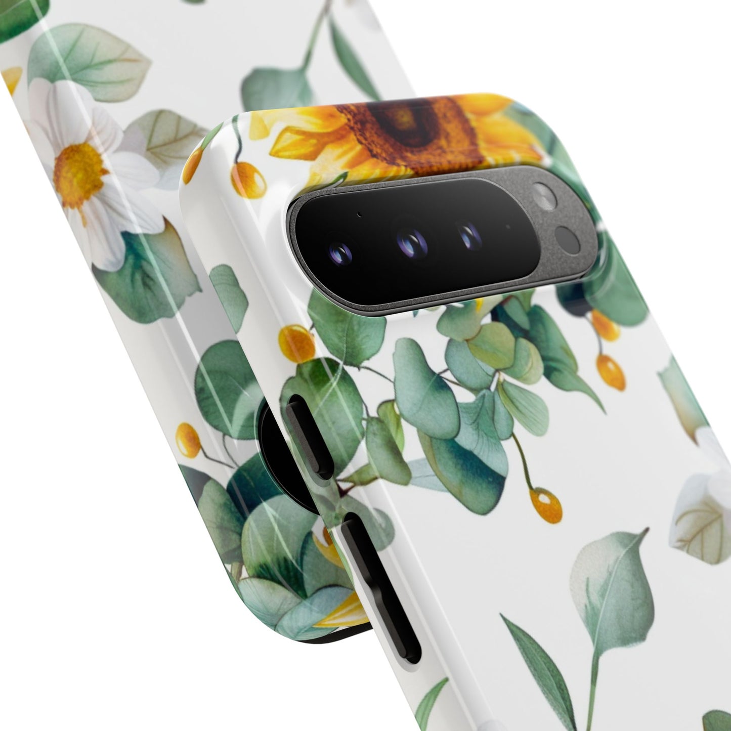 Sunflower & Eucalyptus Tough Phone Case — Protective Floral iPhone Case