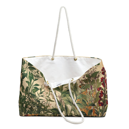 Botanical Weekender Bag — Vintage Floral Travel Tote