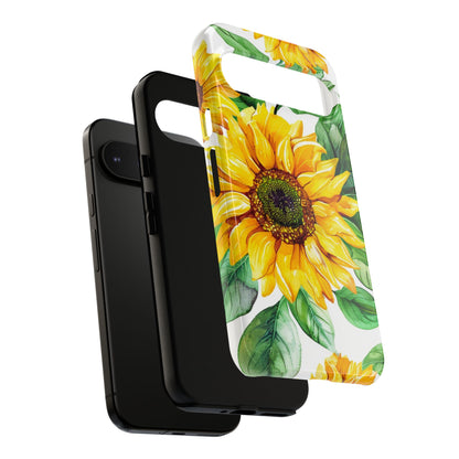 Sunflower Tough Phone Case — Bright Floral Protective Cover