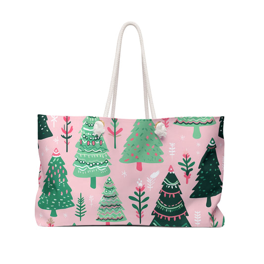 Christmas Tree Weekender Bag - Holiday Travel Tote A Perfect Gift For Ladies.