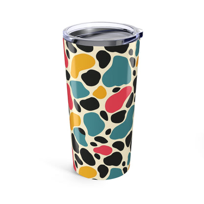 20oz Colorful Abstract Leopard Print Tumbler – Insulated Stainless Steel Travel Cup