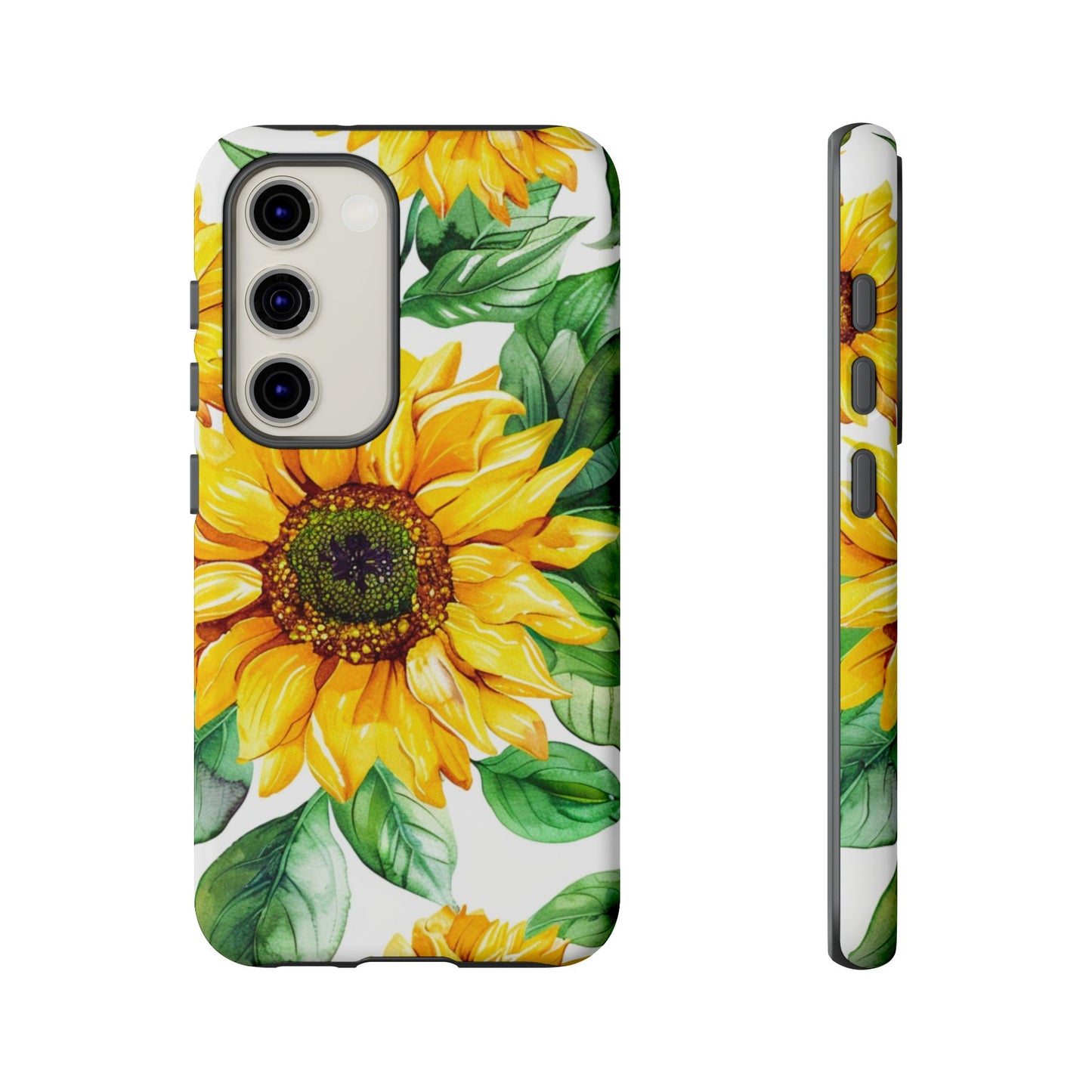 Sunflower Tough Phone Case — Bright Floral Protective Cover