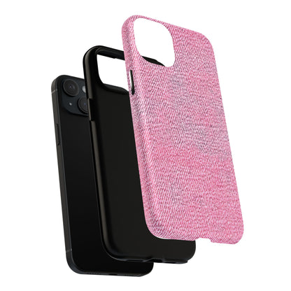 Pink Textured Tough Magnetic Phone Case — Durable Magnetic Snap-On iPhone Cover