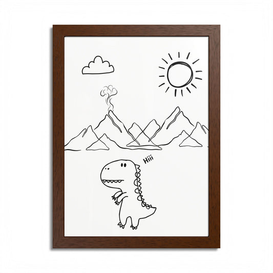 Playful Dinosaur wall art , Kids Room Decor, Nursery Wall Art, Gift for Dinosaur Lovers,  Children's Art