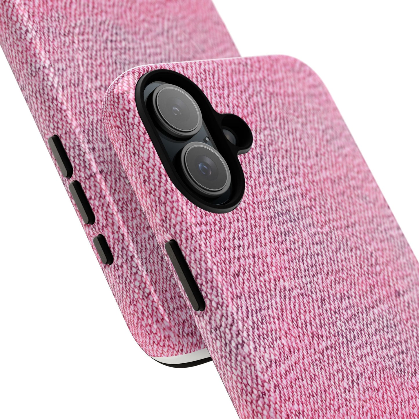 Pink Textured Tough Magnetic Phone Case — Durable Magnetic Snap-On iPhone Cover
