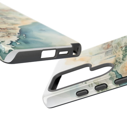 Hard Phone Case — Watercolor Fantasy Map Castle Design
