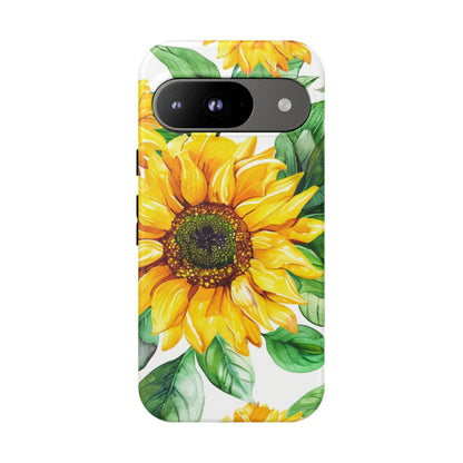 Sunflower Tough Phone Case — Bright Floral Protective Cover
