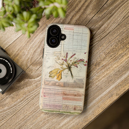 Vintage Botanical Tough Case — Floral Collage Phone Cover