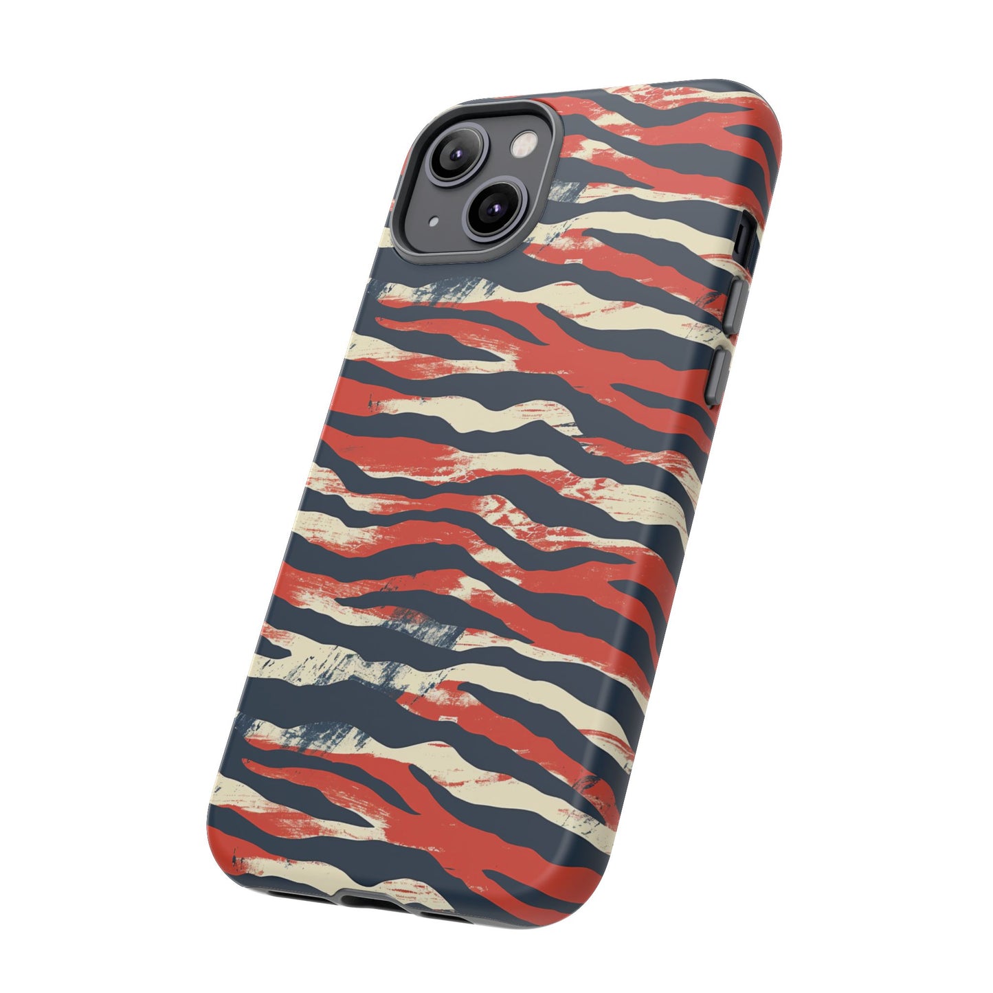 Patriotic Red White Blue Zebra Phone Case,Africa Pattern