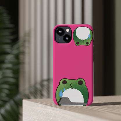 Phone Case With Card Holder frog for animal lovers