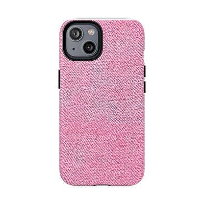 Pink Textured Tough Magnetic Phone Case — Durable Magnetic Snap-On iPhone Cover