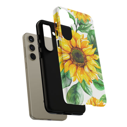 Sunflower Tough Phone Case — Bright Floral Protective Cover