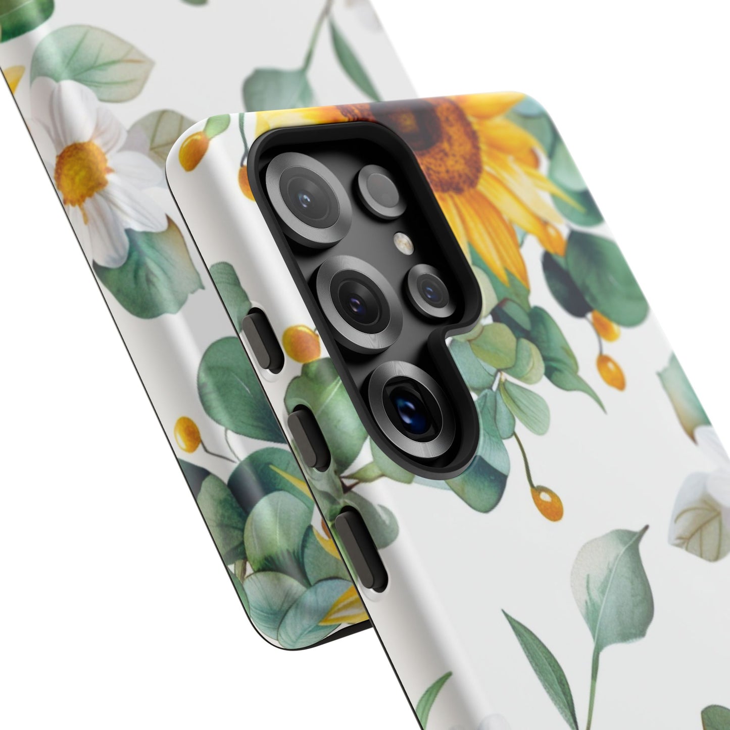 Sunflower & Eucalyptus Tough Phone Case — Protective Floral iPhone Case