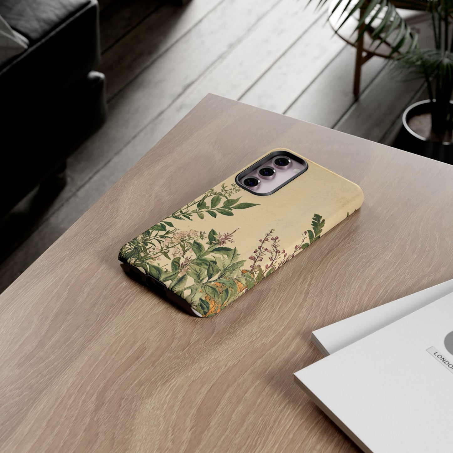Floral Vintage Tough Case – Botanical Protective Phone Cover,Plants Lovers