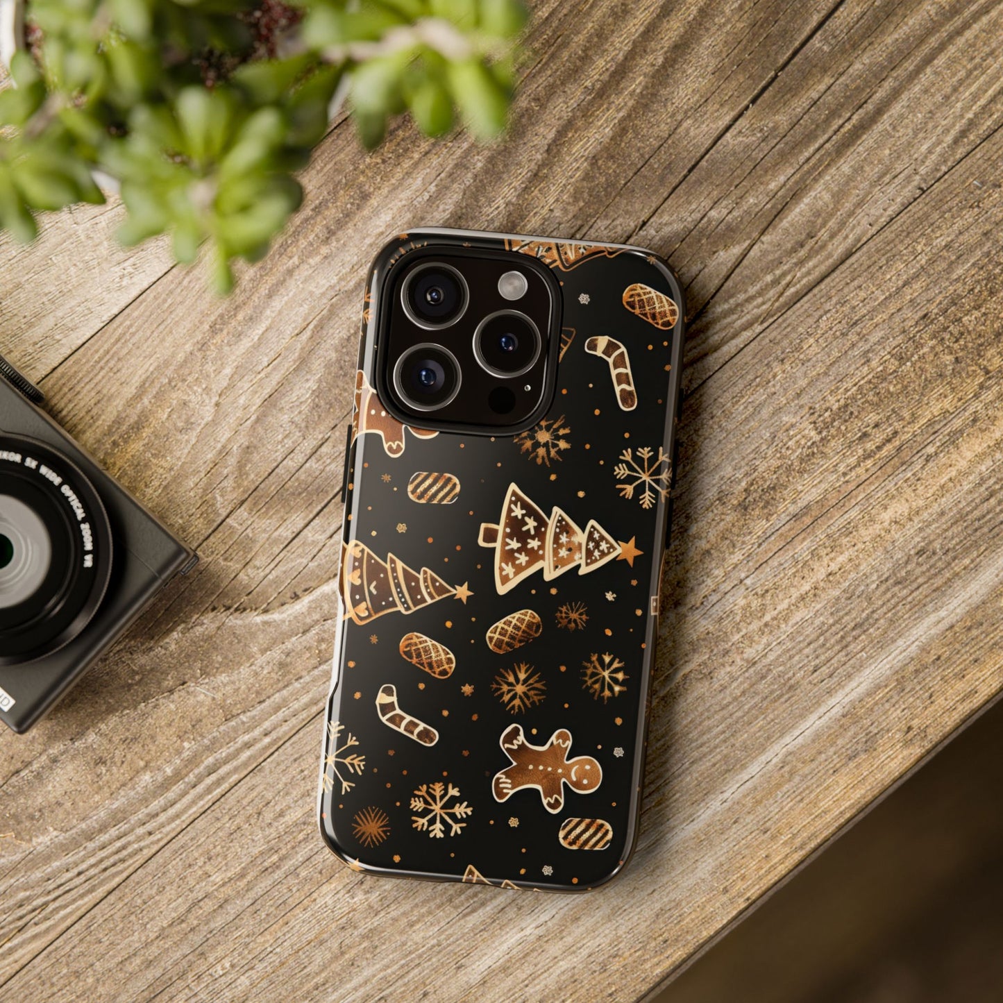 Christmas Cookie Phone Case,Black And Gold ,Case Holidays Case