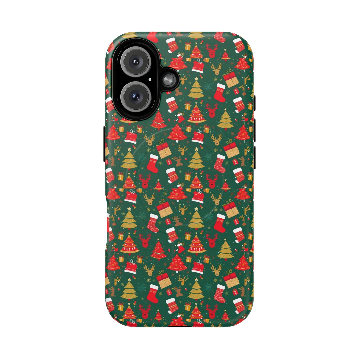 Christmas Tough Magnetic Phone Case | Festive Holiday Accessory | Cute Santa & Tree Design, Gift for Him/Her, Seasonal Tech
