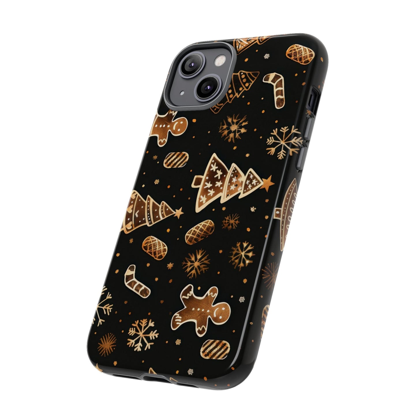 Christmas Cookie Phone Case,Black And Gold ,Case Holidays Case