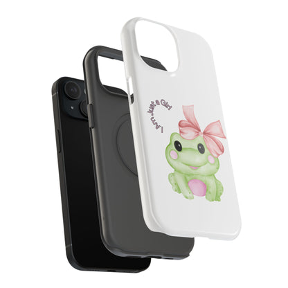 Cute Frog Phone Case, Impact-Resistant Phone Cover, Gift for Her, Fun Girl Accessories, Colorful Tech Protection
