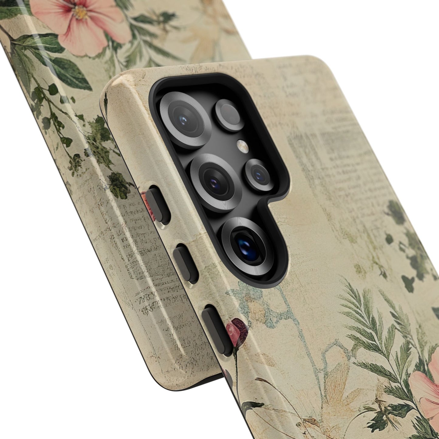 Floral Vintage Tough Case – Botanical Protective Phone Cover,Plants Lovers