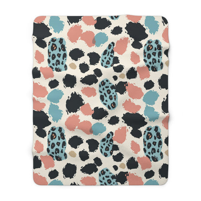 Sherpa Fleece Blanket With Multicolors