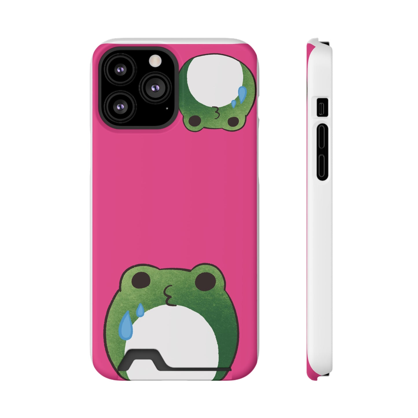 Phone Case With Card Holder frog for animal lovers