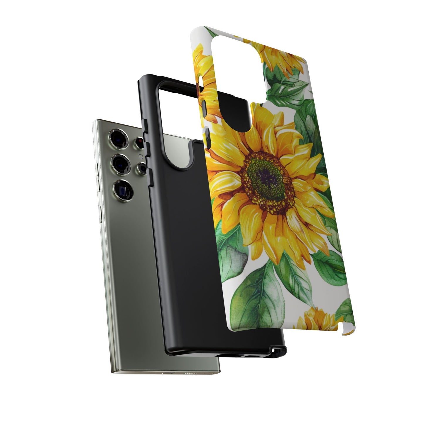 Sunflower Tough Phone Case — Bright Floral Protective Cover
