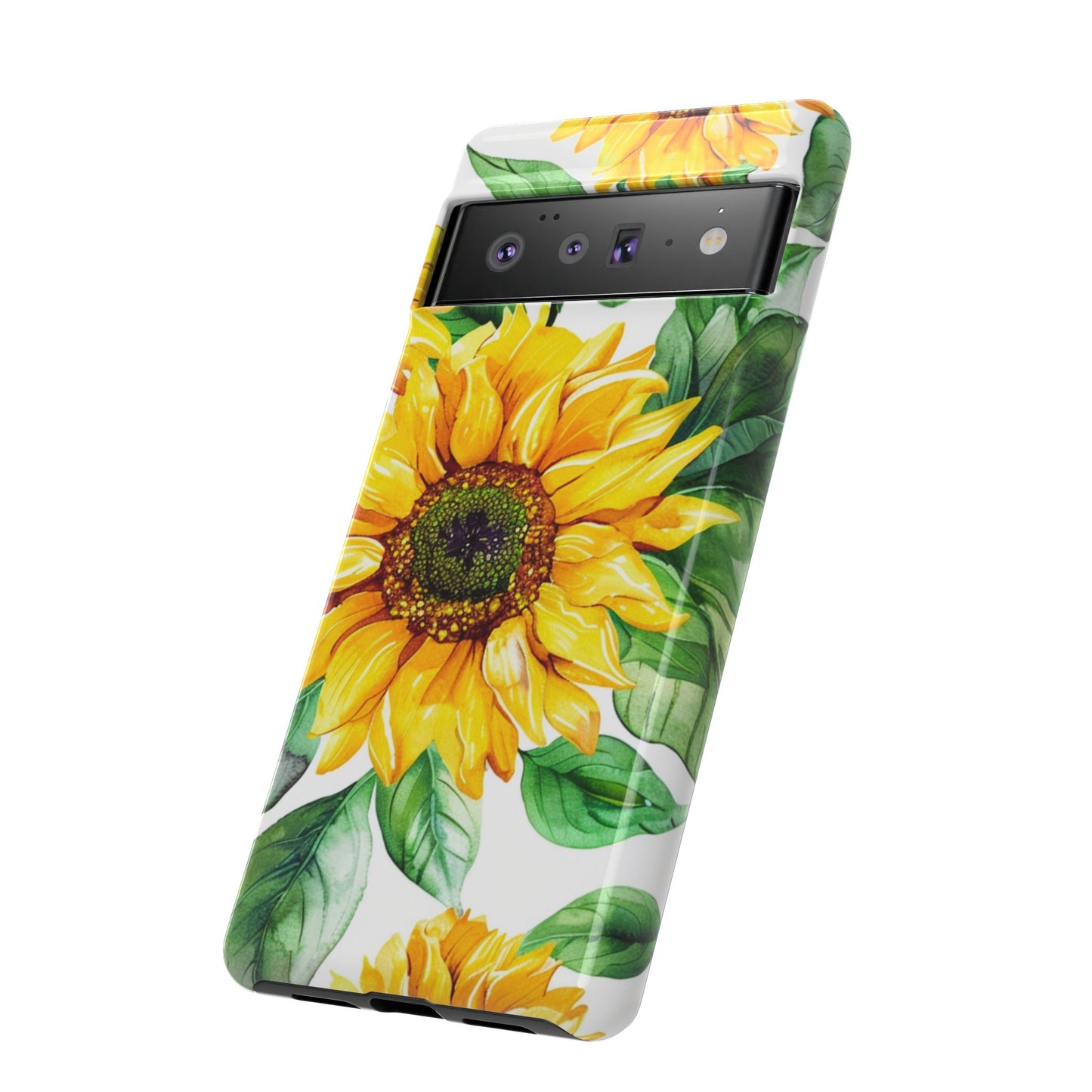 Sunflower Tough Phone Case — Bright Floral Protective Cover