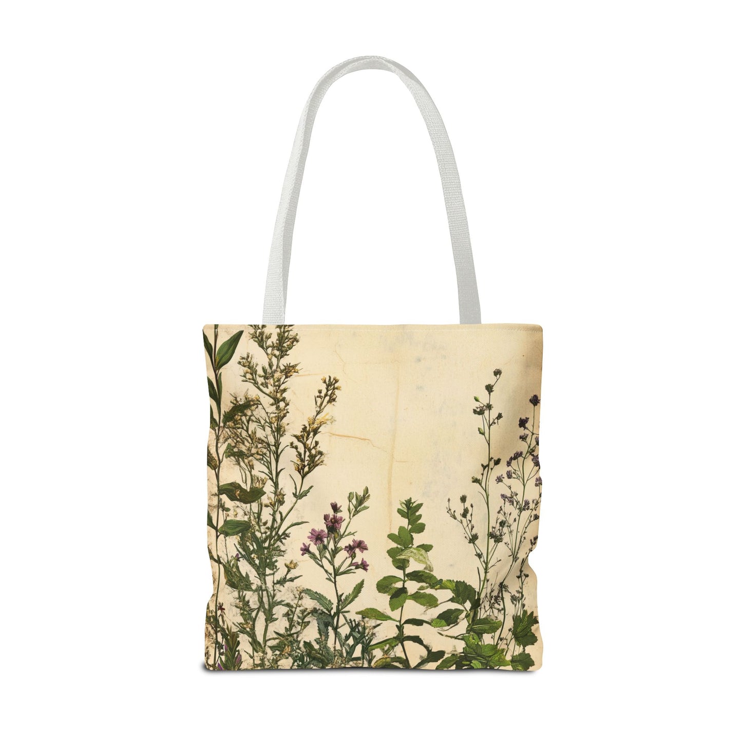 Vintage Floral Tote Bag — Botanical Garden Print AOP
