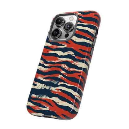 Patriotic Red White Blue Zebra Phone Case,Africa Pattern
