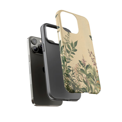 Floral Vintage Tough Case – Botanical Protective Phone Cover,Plants Lovers