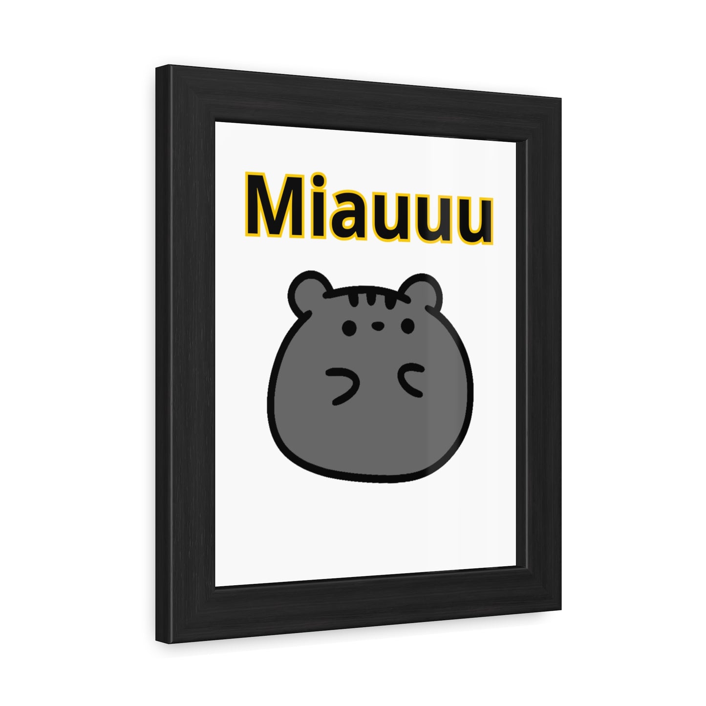 Cat Vibes Framed Poster, Relaxation Wall Art, Home Decor, Gift for Friends, for animal lovers