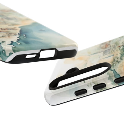 Hard Phone Case — Watercolor Fantasy Map Castle Design