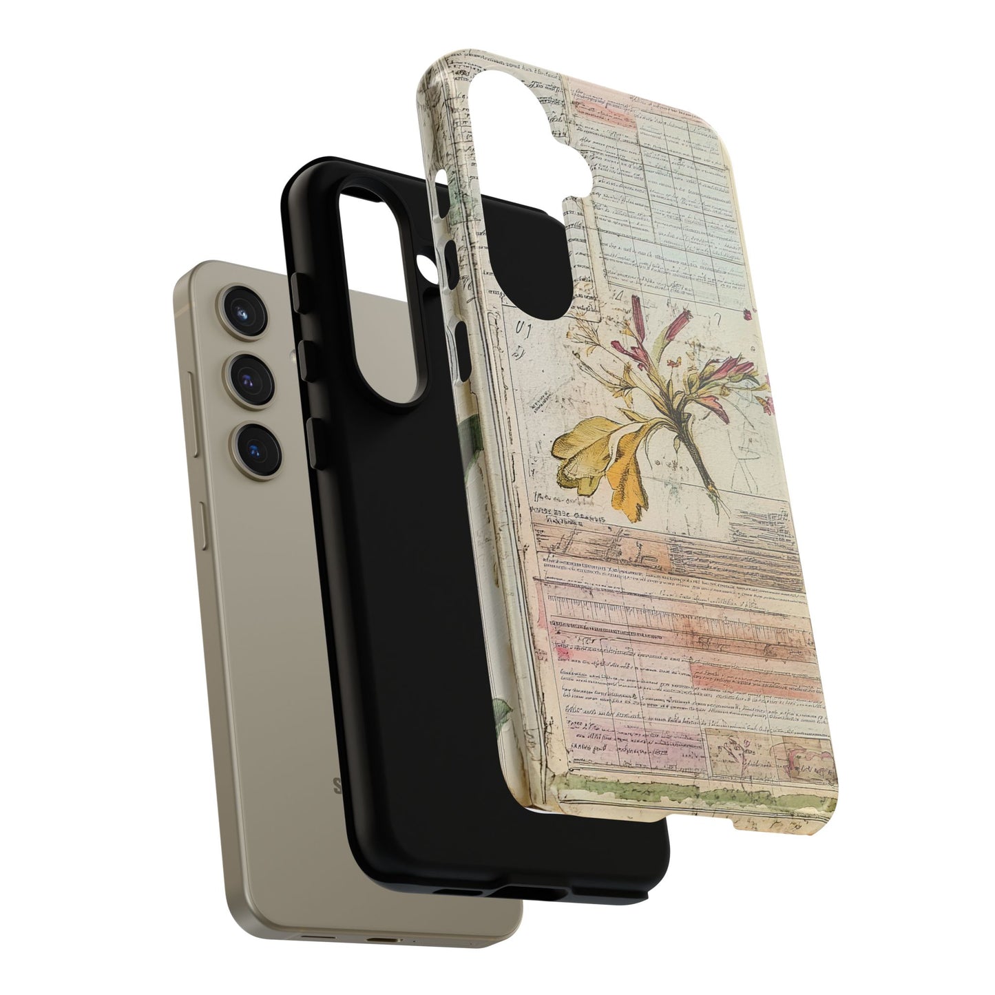Vintage Botanical Tough Case — Floral Collage Phone Cover