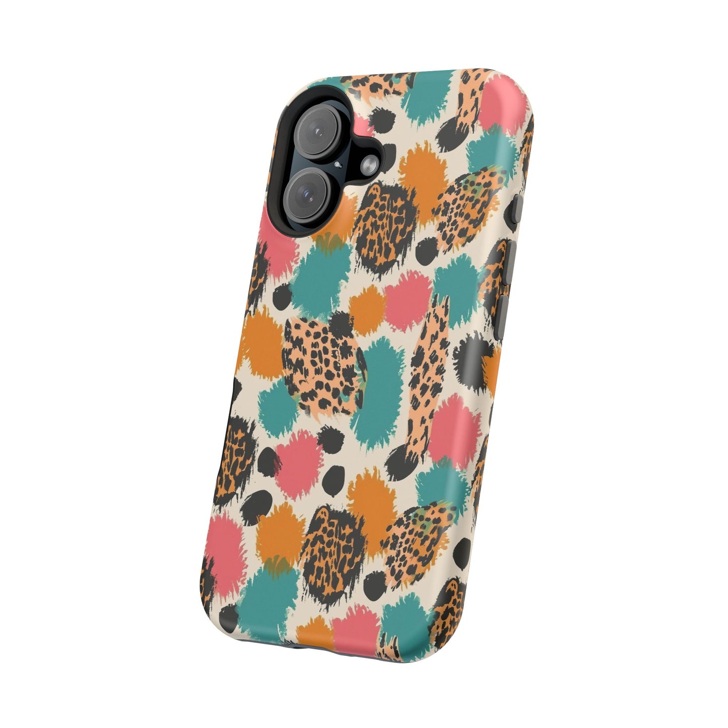 Leopard Splash Magnetic Impact Phone Case — Colorful Abstract Animal Print